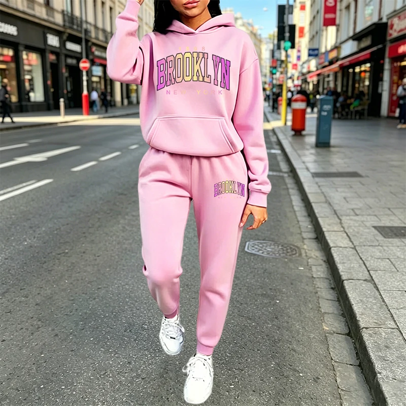 Winter Clothing For Women - Conjunto Casual Feminino de 2 Peças
