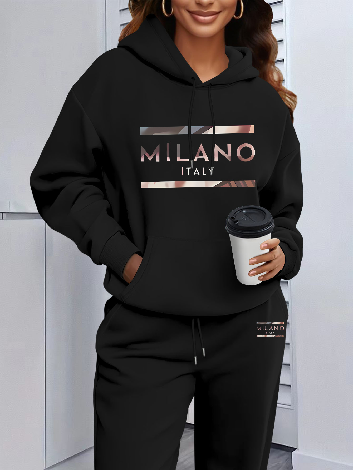 Conjunto de Moletom Feminino c - Winter Clothing For Women avaliação e preço